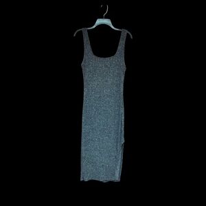 EUC SHEIN Gray Sleeveless Scoop Neck Midi Dress L
